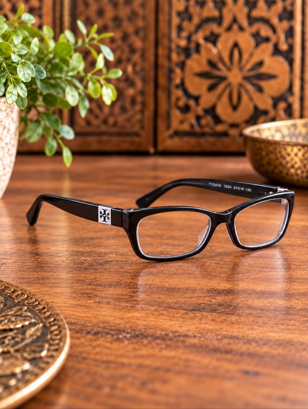 Tory Burch TY2010 Eyeglasses Black Rectangular Frames
